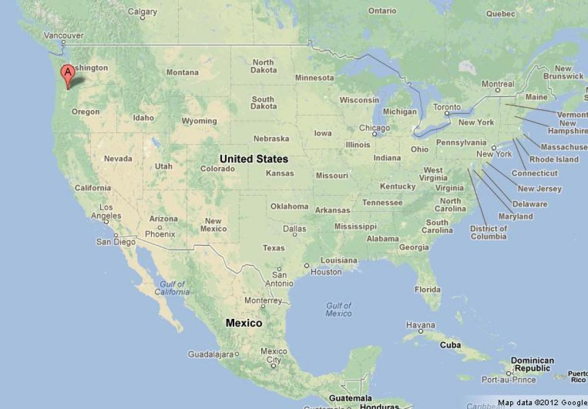 Портланд на мапи САД