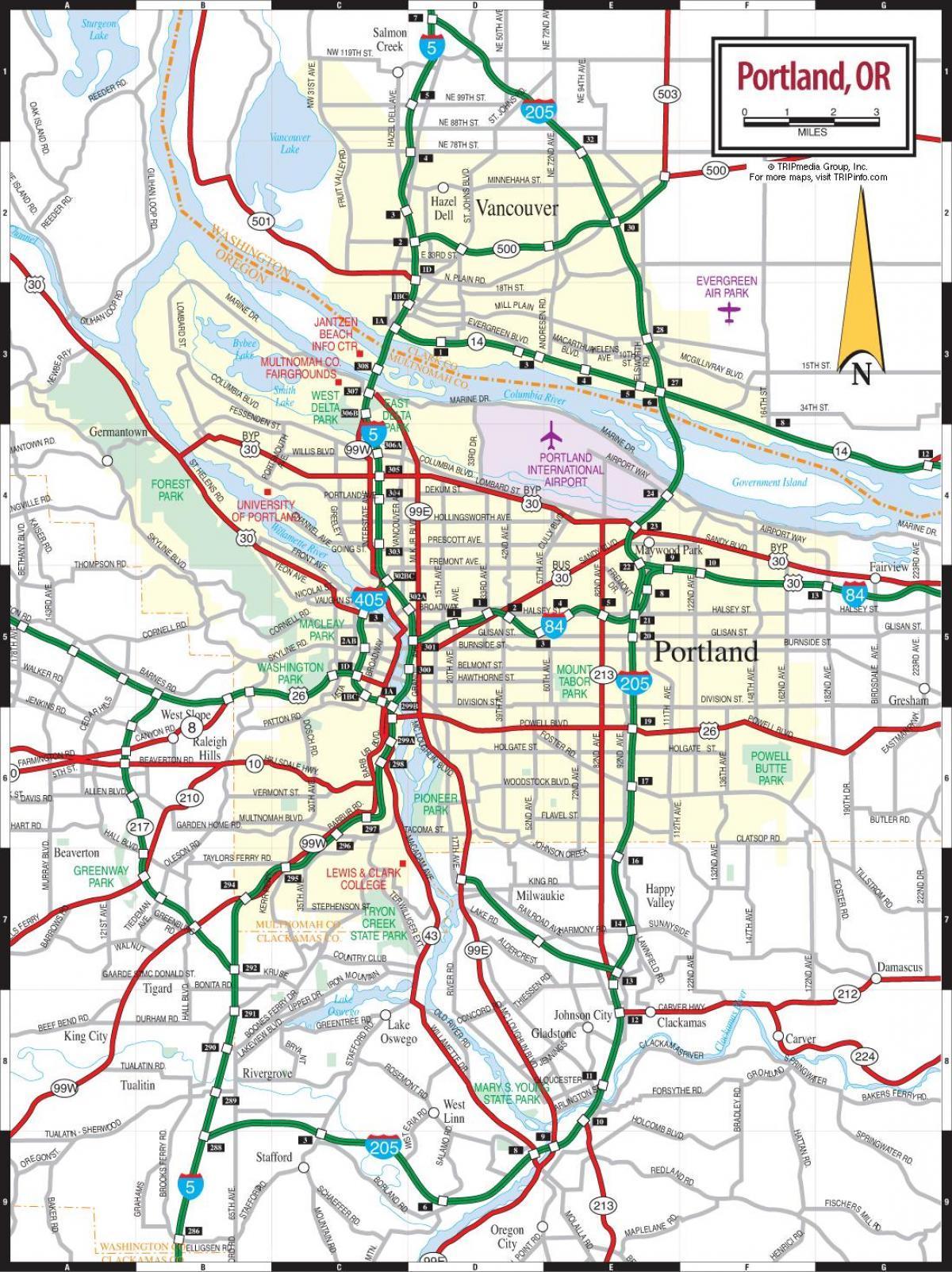 карта Портланд метро