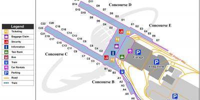 Карта Међународни аеродром Портланд