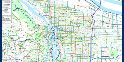Карта Портланд бицикл